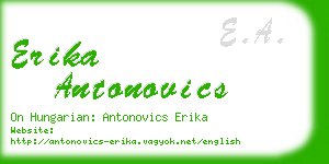 erika antonovics business card